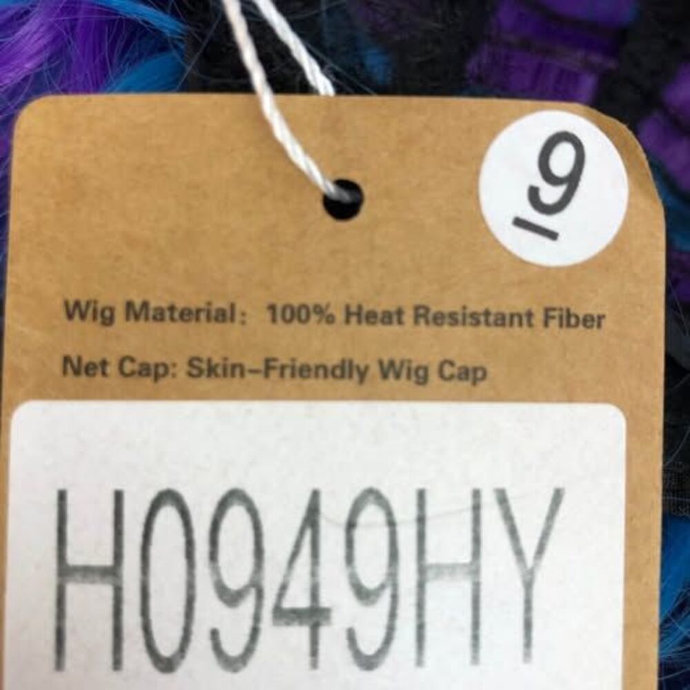 Fashion Wig Blue and Purple Curly Costume Cosplay New Heat Resistant - Picture 10 of 10
